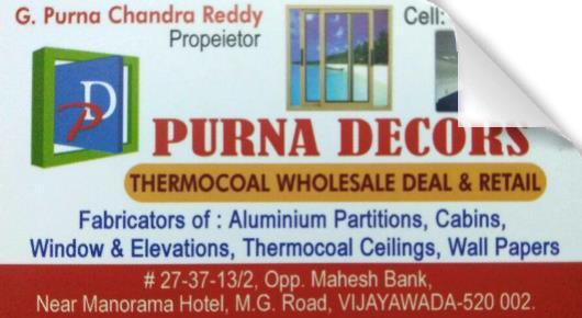Aluminium Products And Works in Vijayawada (Bezawada) : Purna Dcors in Governorpet