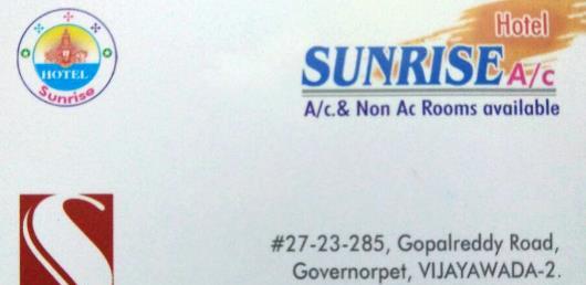 Hotel Sunrise  AC near Governorpet in Vijayawada