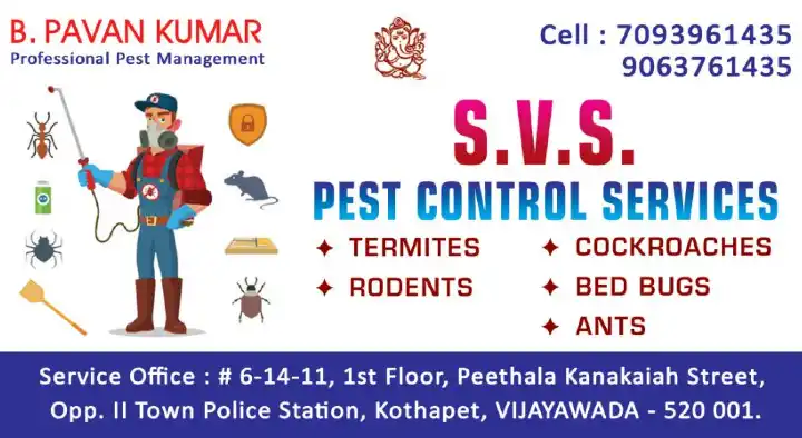 Pest Control Service in Vijayawada (Bezawada) : SVS Pest Control Services in Kothapet
