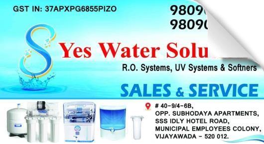 Water Purifier Dealers in Vijayawada (Bezawada) : S Yes Water Solutions in Municipal Employees Colony