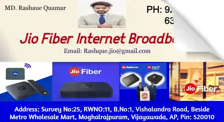 Dth Tv Broadcast Service Providers in Vijayawada (Bezawada) : Jio Fiber Internet Broadband in Moghalrajpuram