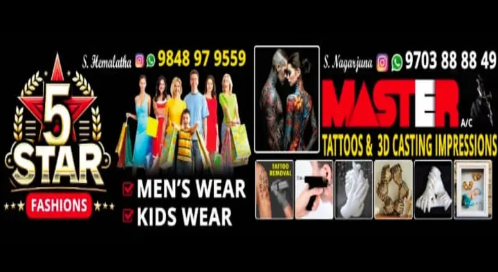 Master Tattoo and 3D Casting Impressions in Rama Krishna Puram, Vijayawada