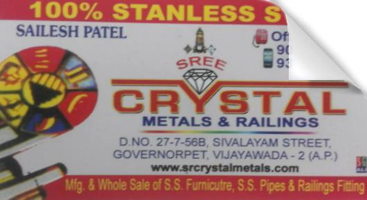 Stainless Steel Railing Works in Vijayawada (Bezawada) : Crystal in Governorpet