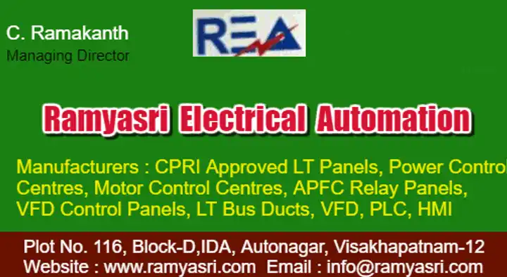 Lt Panel Boards Manufacturers in Visakhapatnam (Vizag) : Ramyasri Electrical Automation in Auto Nagar