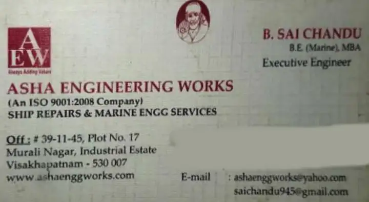 Marine And Industrial Machinery Sales And Service in Visakhapatnam (Vizag) : Asha Engineering Works in Industrial Estate