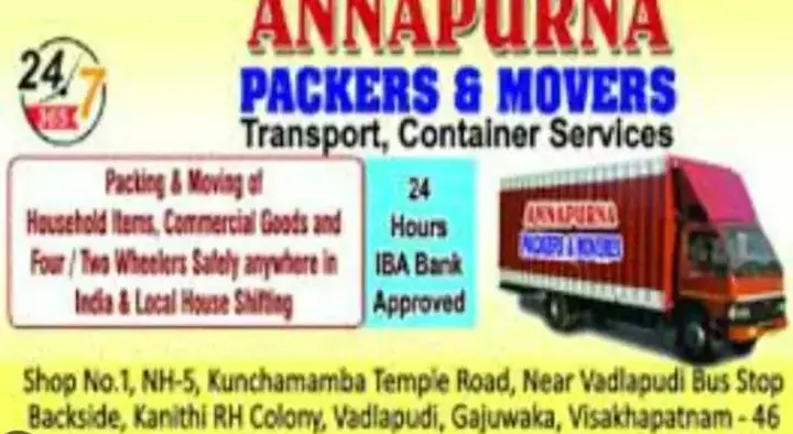 Transport Contractors in Visakhapatnam (Vizag) : Annapurna Packers and Movers in Gajuwaka