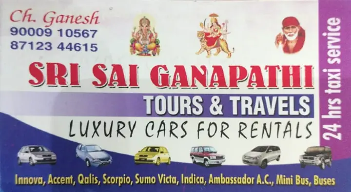 Tours And Travels in Visakhapatnam (Vizag) : Sri Sai Ganapathi Tours and Travels in Gajuwaka