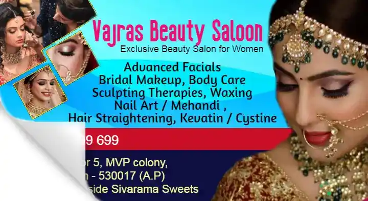 Beauty Parlour For Skin And Hair Treatment in Visakhapatnam (Vizag) : Vajras Beauty Salon in MVP Colony