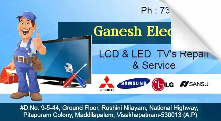 Sony Led And Lcd Tv Repair And Services in Visakhapatnam (Vizag) : Ganesh Electronics in Maddilapalem