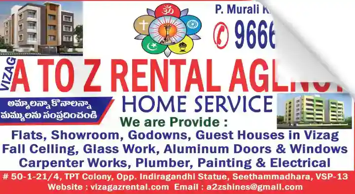Vizag A to Z Rental Agency in Seethammadhara, Visakhapatnam