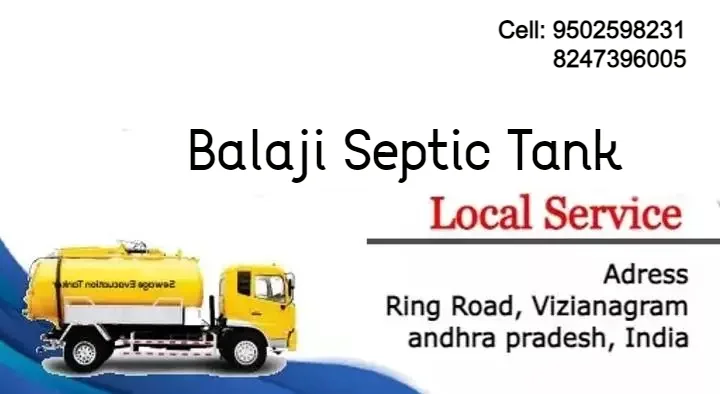 Septic System Services in Vizianagaram  : Balaji Septic Tank Cleaning in Ring Road
