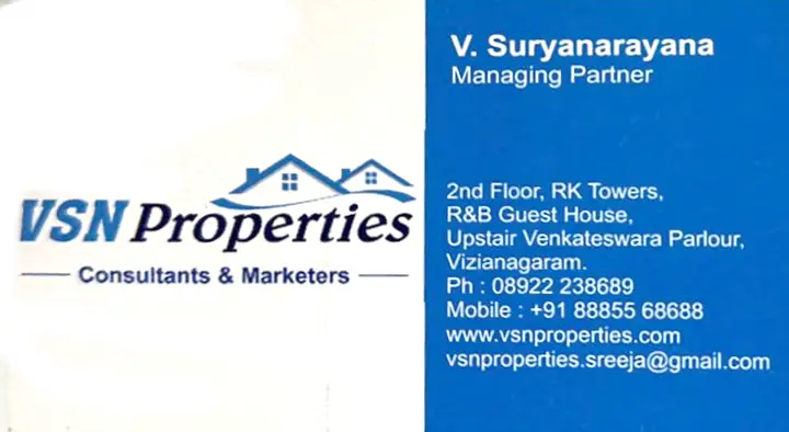 Builders in Vizianagaram  : VSN Properties in R and B Guest House