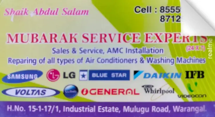 Mubarak Service Experts in Hanamkonda, Warangal