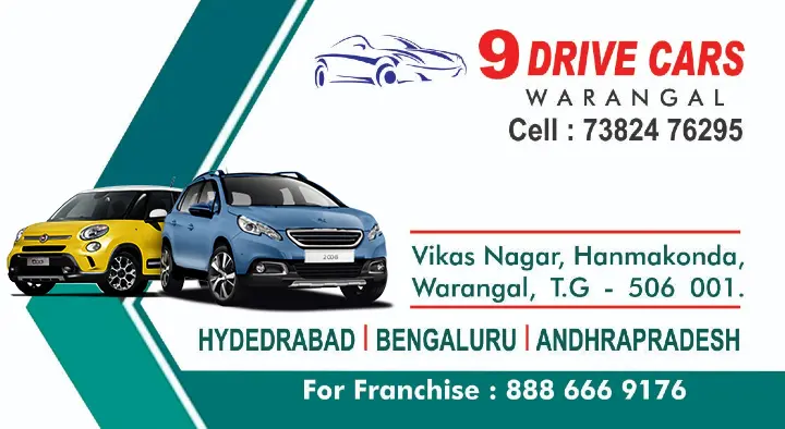 9 Drive Cars in Hanamkonda, Warangal