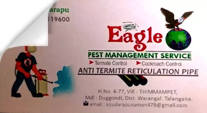Pest Control Services in Warangal : Eagle Pest Management Services in Thimmapet