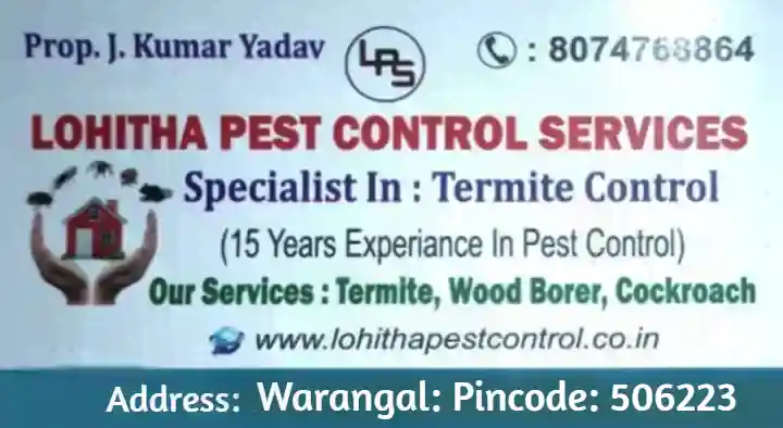 Pest Control Services in Warangal : Lohitha Pest Control Services in Bus Stand