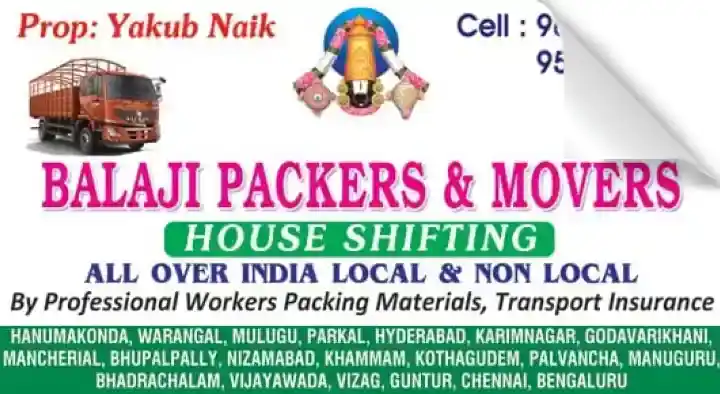 Packing Services in Warangal  : Balaji Packers and Movers in Hanamkonda