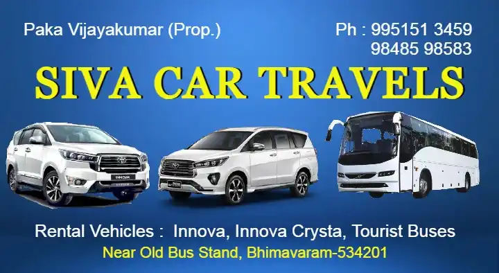Siva Car Travels in Bhimavaram, West Godavari