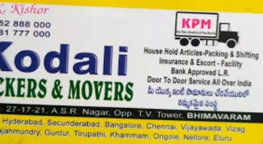 Kodali Packers and Movers in Bhimavaram, West Godavari