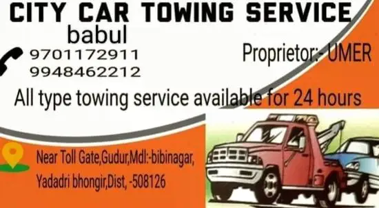 City Car Towing Service in Bhuvanagiri Town, Yadadri Bhuvanagiri