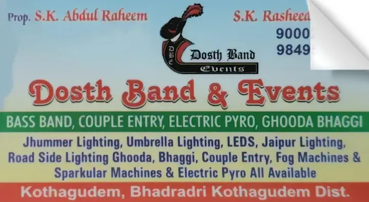 Dosth Band and Events in Kothagudem, bhadradri kothagudem
