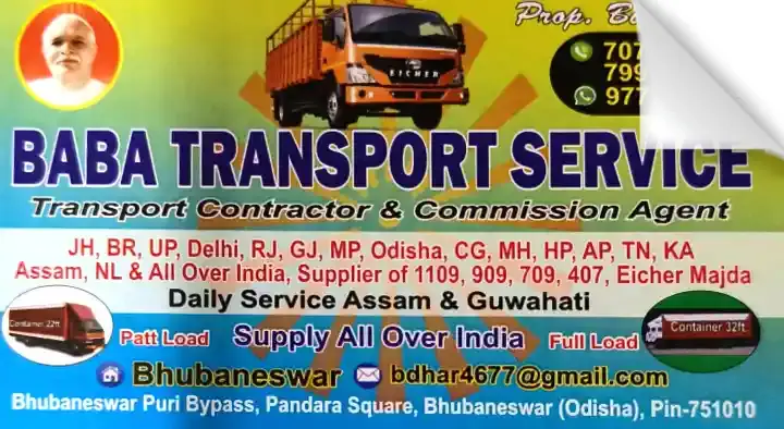 Baba Transport Service in Pandara Square, Bhubaneswar