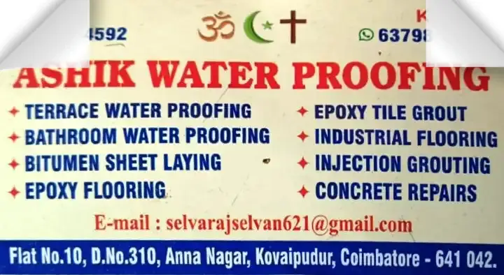Ashik Water Proofing in Kovaipudur, Coimbatore