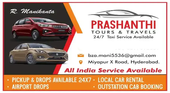 Prashanthi Tours and Travels in Miyapur, Hyderabad