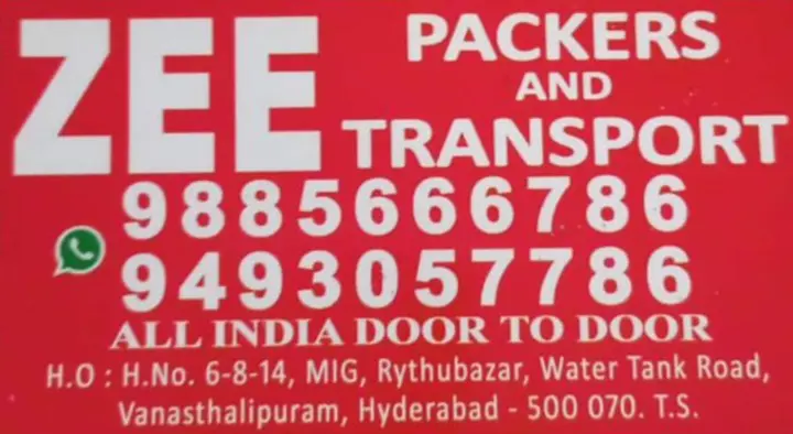 Zee Packers and Transport in Vanasthalipuram, Hyderabad