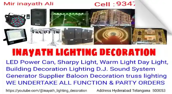 Inayath Lighting Decoration in Hashimabad
