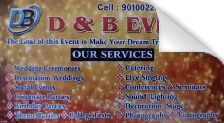 D and B Events in Ravindra Nagar, Kadapa