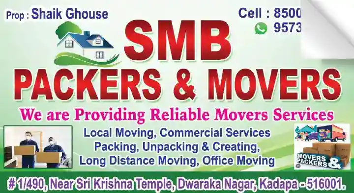 SMB Packers and Movers in Dwaraka Nagar, kadapa