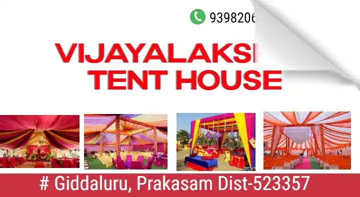 Vijayalakshmi Tent House in Giddalur, Prakasam