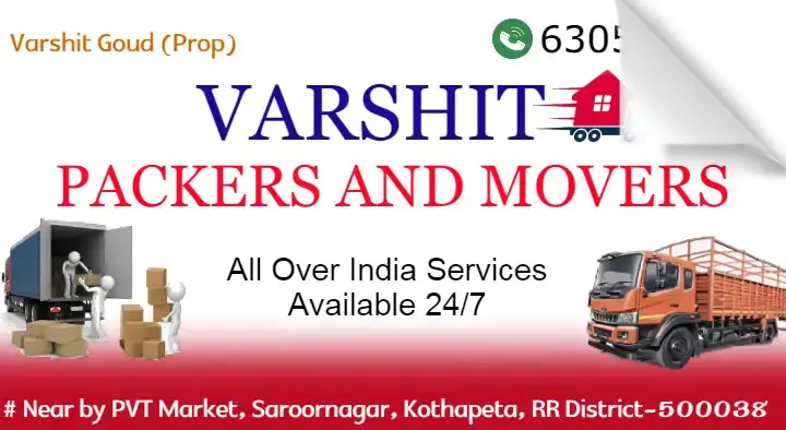 Varshit Packers and Movers in Kothapeta, Rangareddy