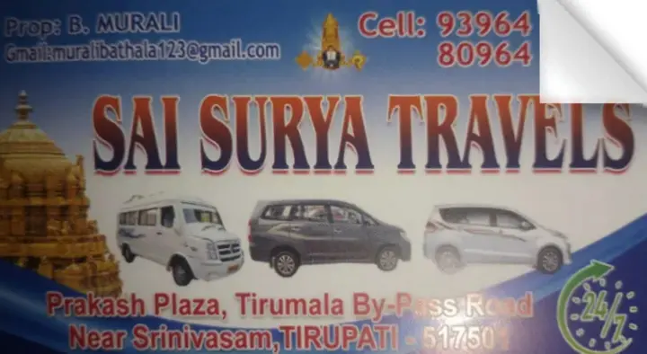 Sai Surya Travels in Tirumala Bypass Road, Tirupati