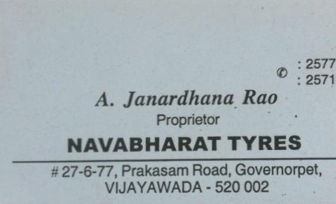 Navabharat Tyres in Governorpet, vijayawada