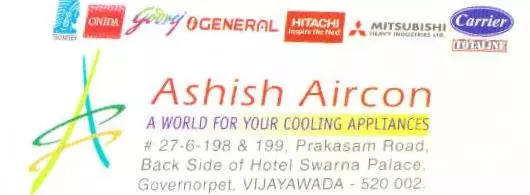 Air Conditioner Sales And Services in Vijayawada (Bezawada) : Ashish Aircon in Governorpet