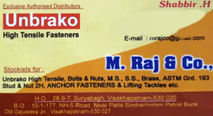 Unbrako High Tensile Fasteners in Visakhapatnam (Vizag) : M.Raj And Co in suryabagh