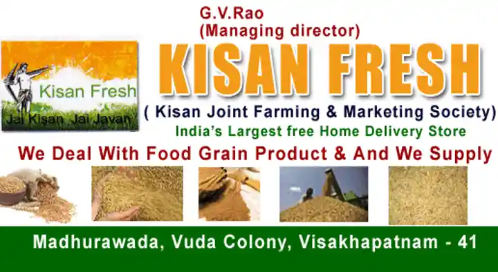 Grains Dealers in Visakhapatnam (Vizag) : Kisan Fresh in Madhurawada