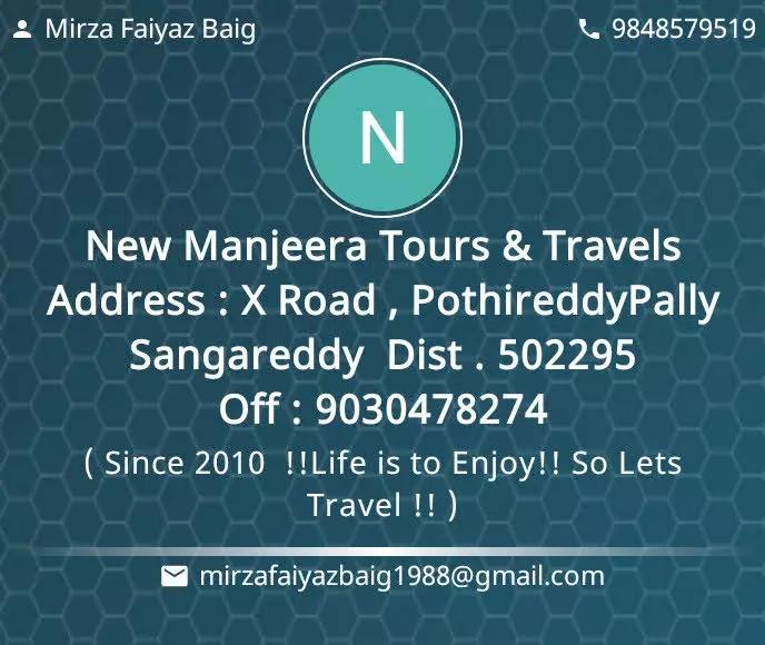 new manjeera tours and travels pothireddypally in sangareddy - Photo No.8