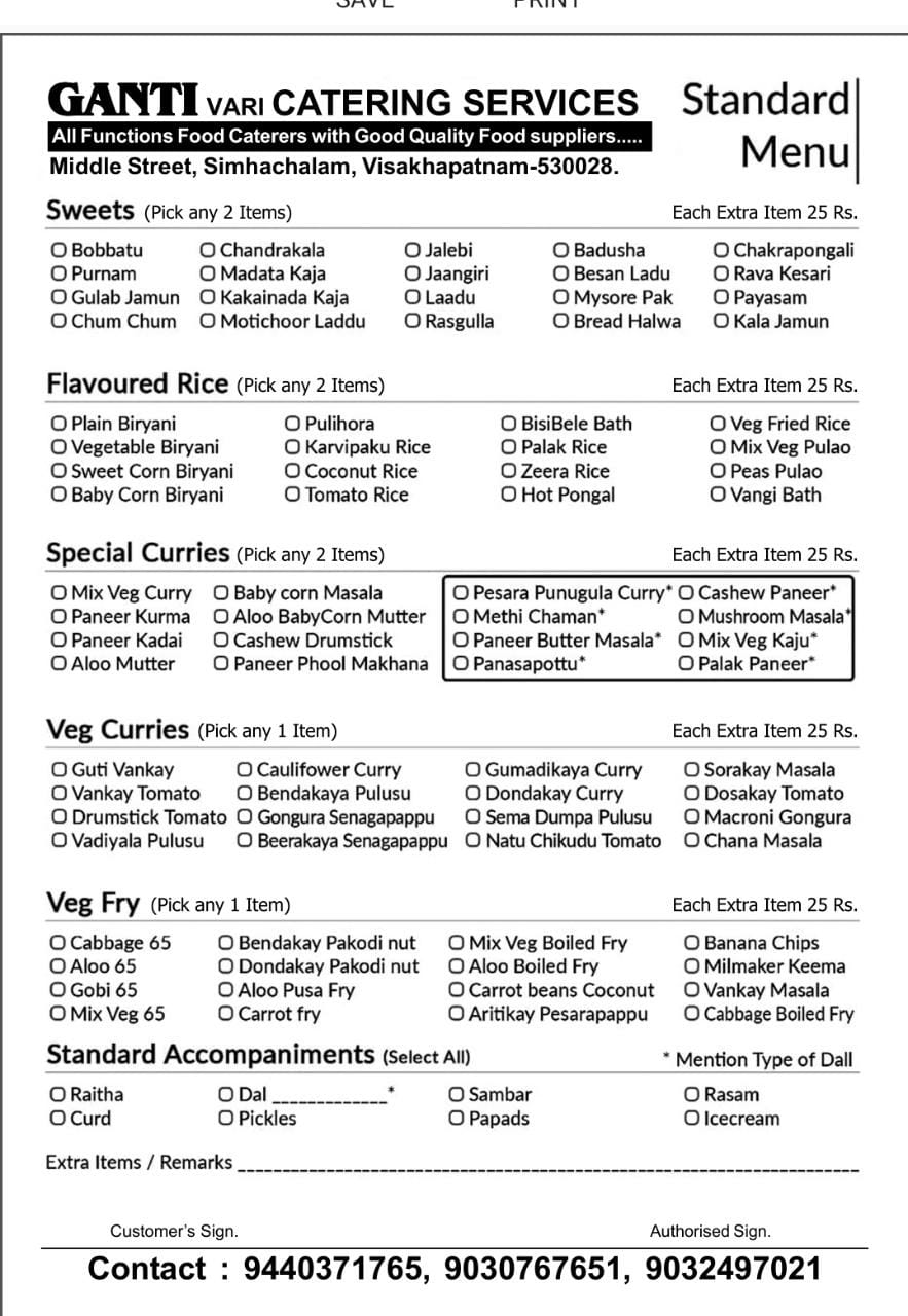 ganti catering services simhachalam in visakhapatnam - Photo No.5