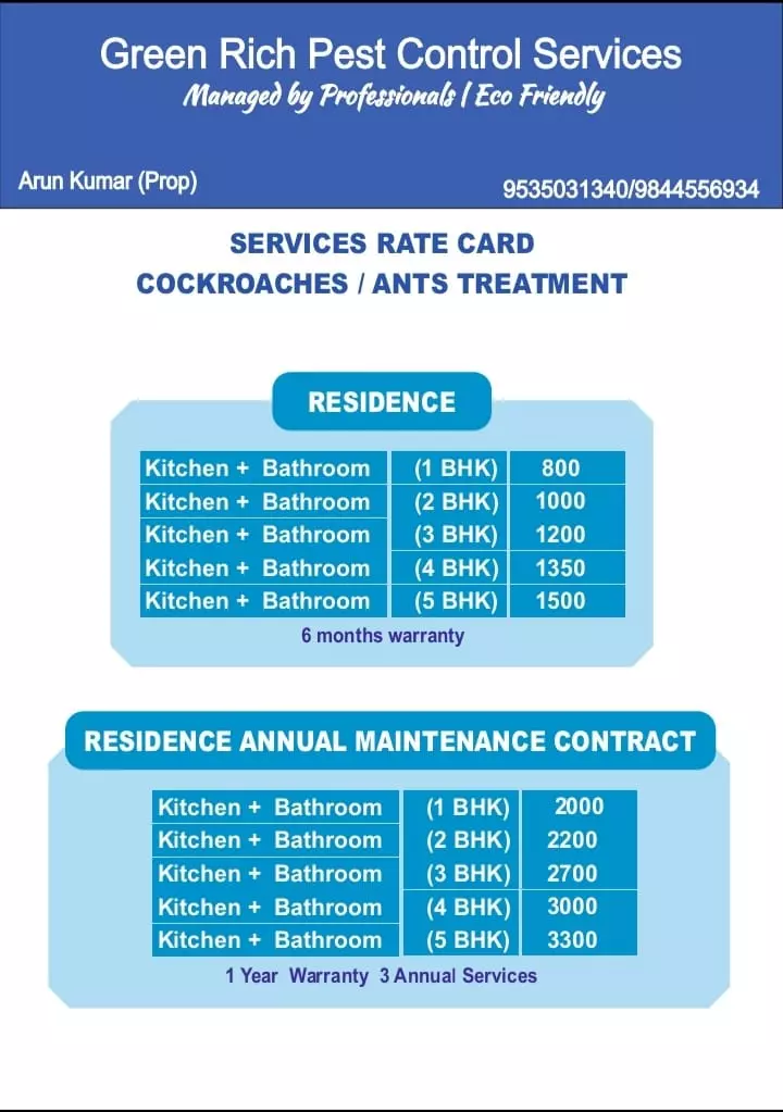 green rich pest control services ck nagar in bangalore - Photo No.8