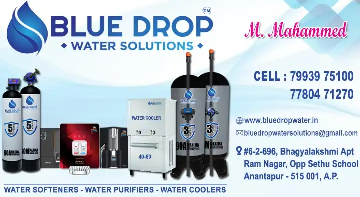 Blue Drop Water Solutions in Ram Nagar, Anantapur