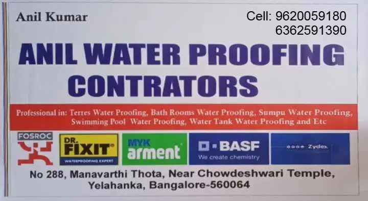Anil Waterproofing Contractors in Yelahanka