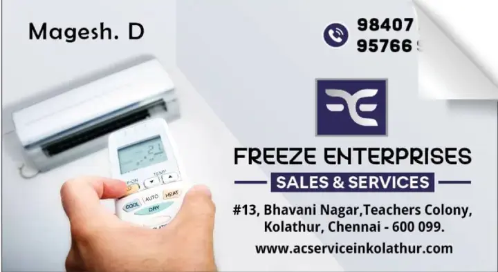 Freeze Enterprises Sales and Services in Kolathur
