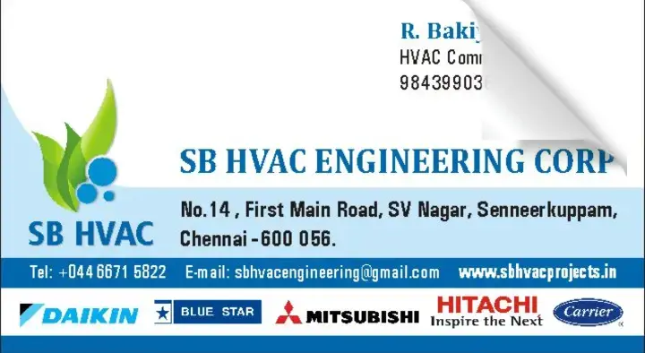 SB HVAC Engineering Corp in SV Nagar