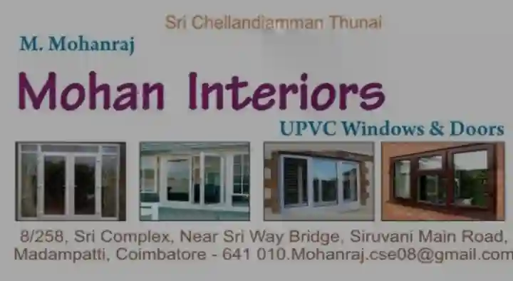 Mohan Interiors (UPVC Windows and Doors) in Madampatti