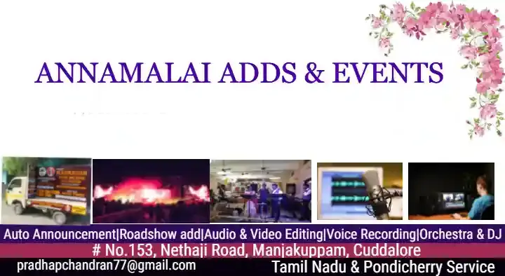 Annamalai Events and DJ in Manjakuppam