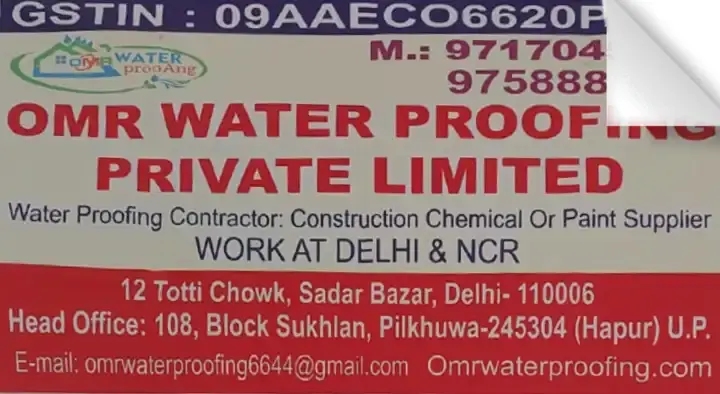 OMR Water Proofing Private Limited in Sadar Bazar