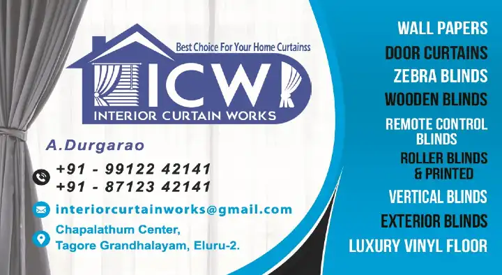 ICW Interior Curtain Works in Tagore Grandhalayam, Eluru
